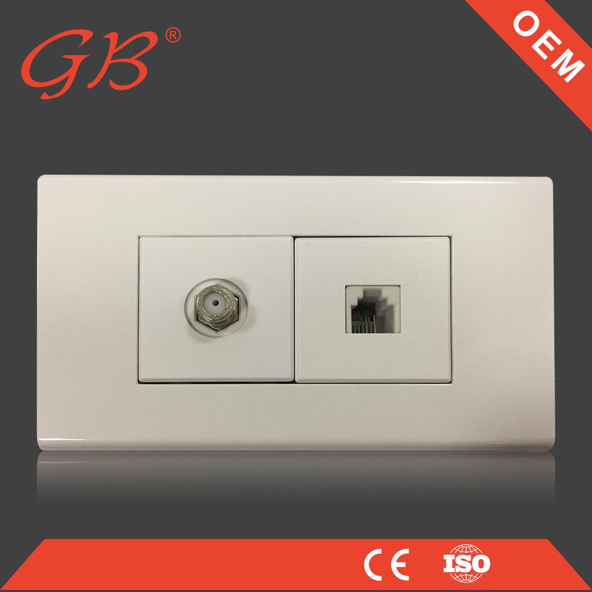 South American Electrical Telephone Socket TV Socket
