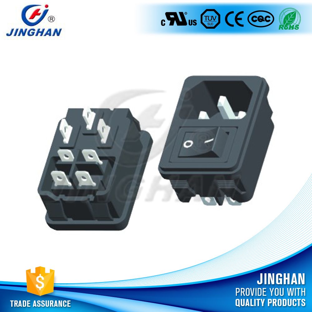 AC Male Power Socket with Switch