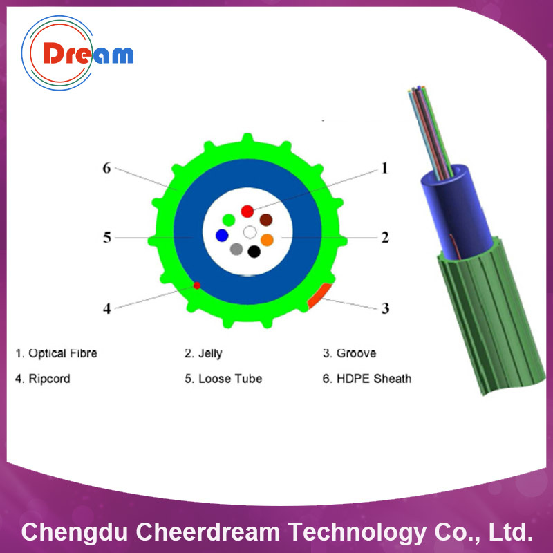 FTTX 12 Core G652. D Microduct Air Blown Optical Fiber Cable