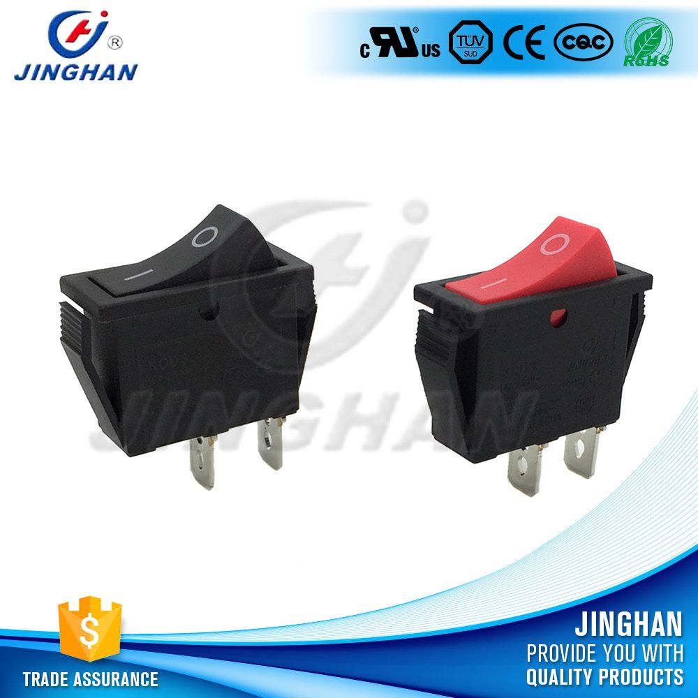 Durable Kcd3-101/2p Mini Red Spot Rocker Switch