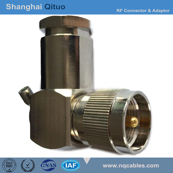 RF Connector UHF (SL16) Right Angle Male Plug (UHF(SL16)-JW7)
