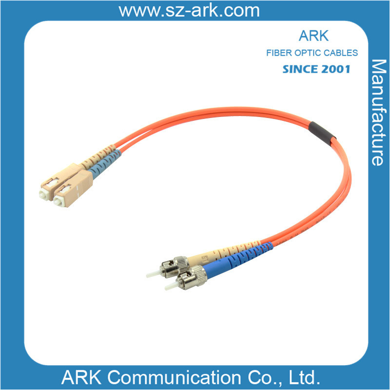 ST/PC-SC/PC Multimode Duplex Optical Fiber Jumper (0.5M)