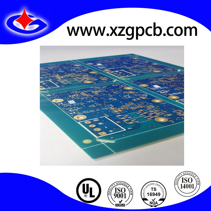 2-Layer Imerision Gold Blue Solder Mask PCB for MP4
