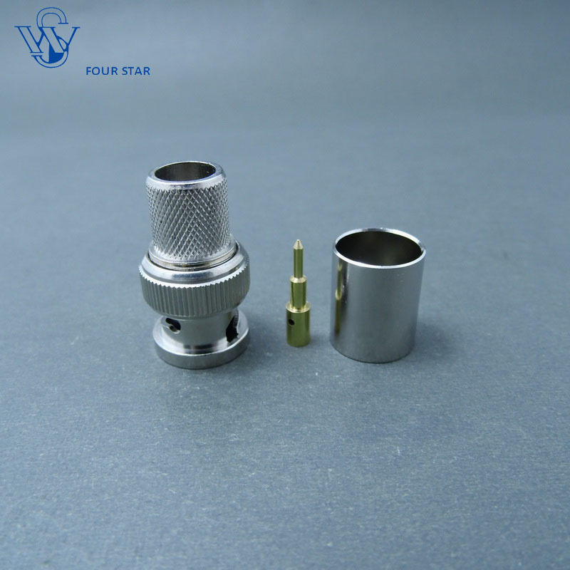 RF Coaxial Male Crimp BNC Plug Connector for LMR400 Cable