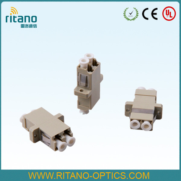 LC Multimode Footprint Duplex Beige Color Adaptor of Fiber Optic Adapters