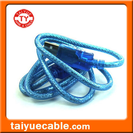 Transparent Blue USB Standard 2.0 Printer Cable