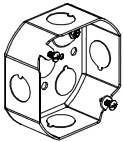 4 in. Steel Octagonal Ceiling Box, 1-1/2 in. Deep, UL Listing