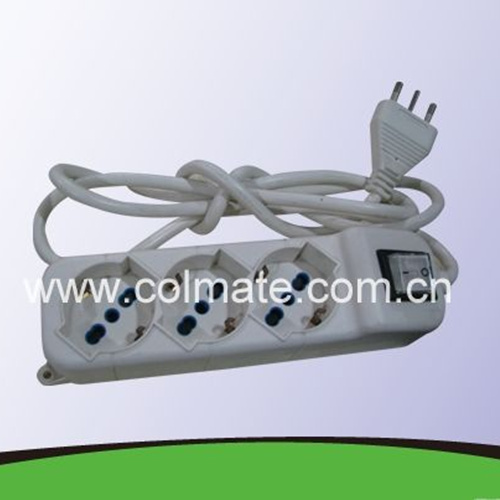 Italian Type 3 Ways Power Extension Socket with Switch