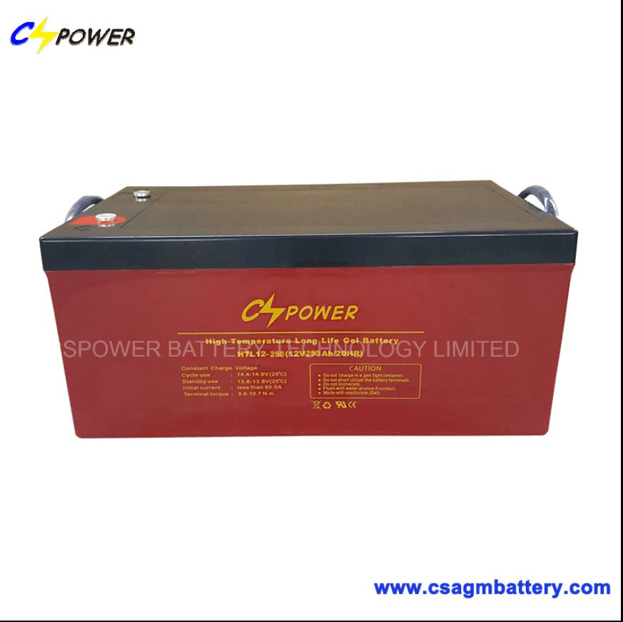 Power Supply 12V250ah Gel Battery for Solar System