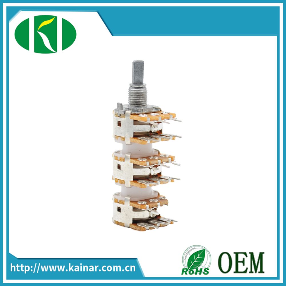 Rotary Potentiometer with 6 Gang B5k 10k 50k 100k 500k Wh148-6b-2