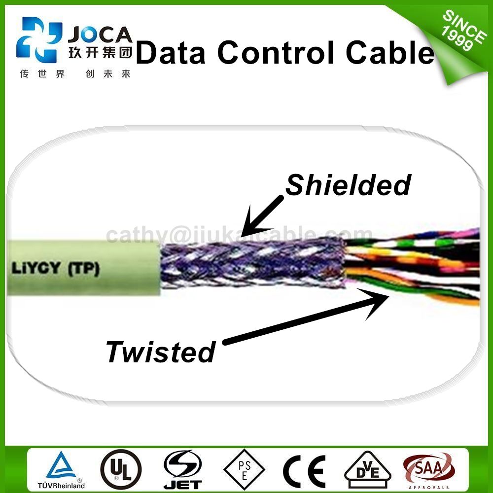 Industry Liycy-Tp Multicore PVC Insulation Sheathed Data Control Cable 300/500V