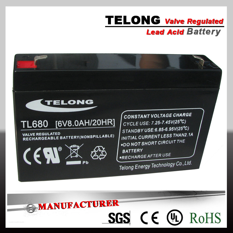 6V 8ah Maintenance Free UPS Battery