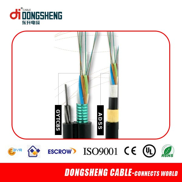 Outdoor Optical Fiber 2 Core FTTH Drop Cable