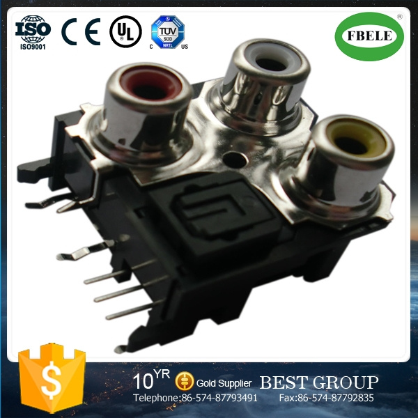 Lotus Flower Receptacle AV Socket with Optical Fiber