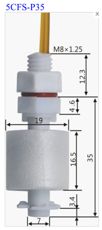 5CFS-P35 Liquid Level Sensor and Water Level Float Switch