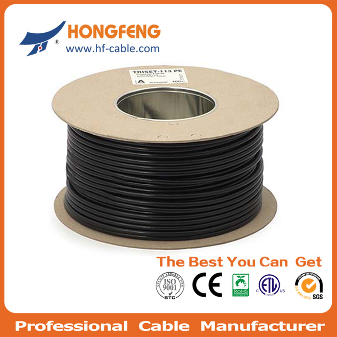 Low Db Loss 75ohm Coaxial Cable Rg59bu 100m