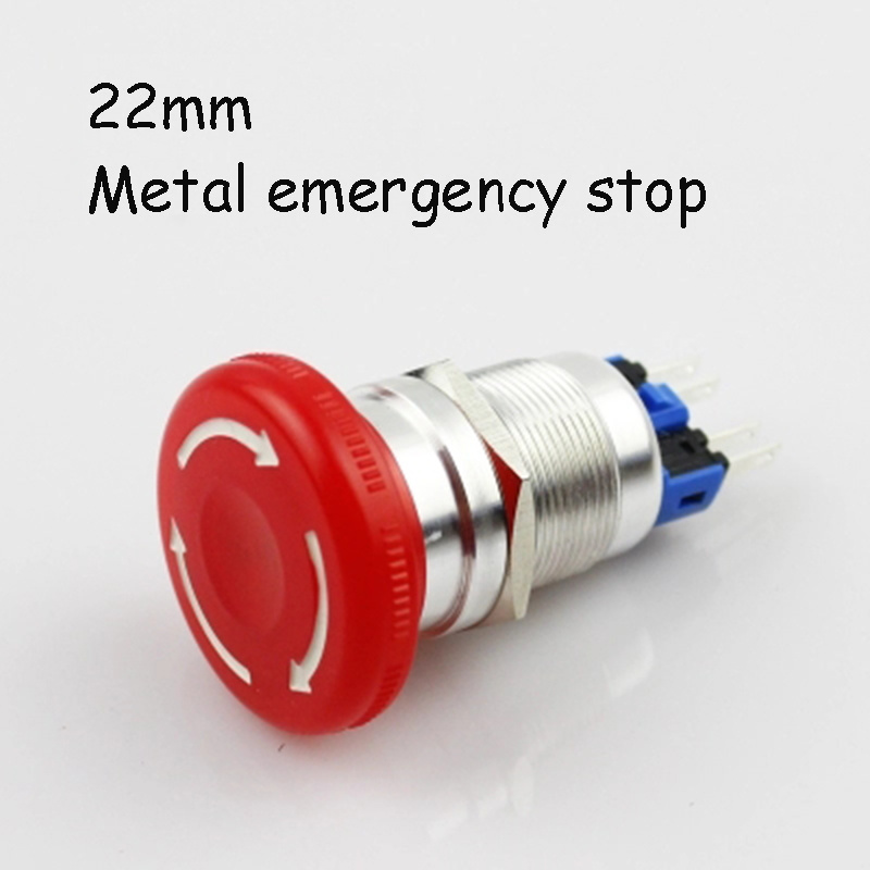 PS22-F4r1 Mushroom Metal Emergency Stop Switch Push Button Switch