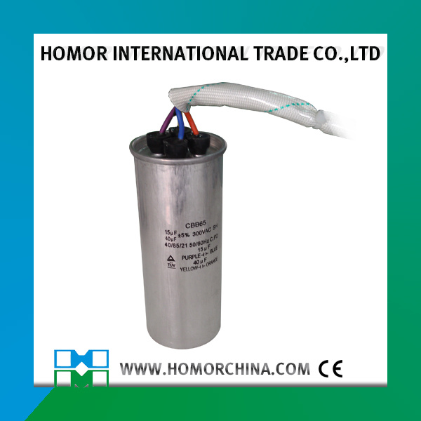Good Quality RoHS 450VAC Aluminum Shell Starting & Run Capacitor Cbb65