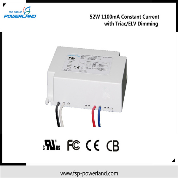 52W 1.1A Constant Current Dimmable Spot Light LED Power Supply