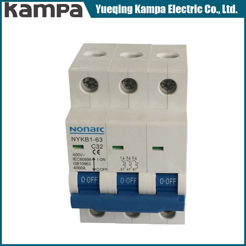 4.5ka 3p 32AMP Mini Circuit Breaker with Indicator