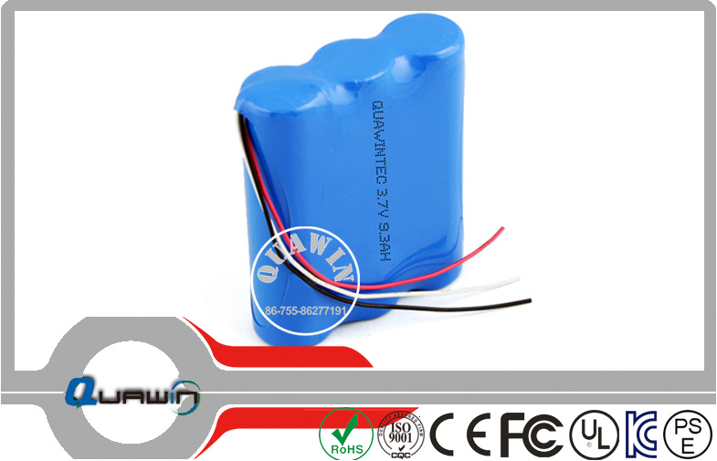 1s3p 3.7V 9300mAh Lithium Battery