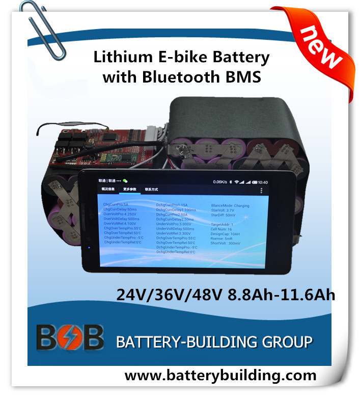 36V 11.6ah Lithium Battery Pack with Bluetooth BMS
