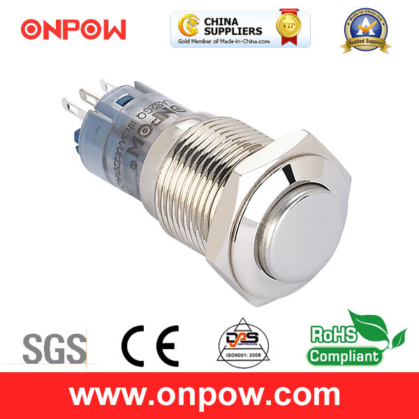 Onpow 16mm Metal Push Button Switch (LAS2GQH-11/N, CE, CCC, RoHS)