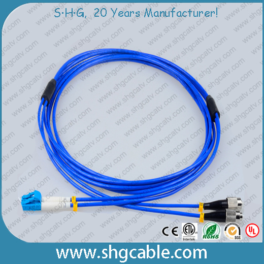 LC-FC Sm Duplex Armored Fiber Optic Patch Cord
