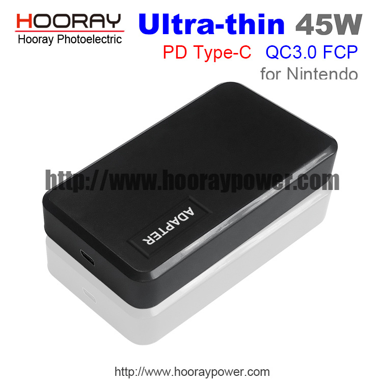 Mini 45W Pd Type-C Adapter Smallest NDS Quick Charger Ultra-Thins Type C Switching Power Supply Automatic Universal Laptop AC DC Power Adapter