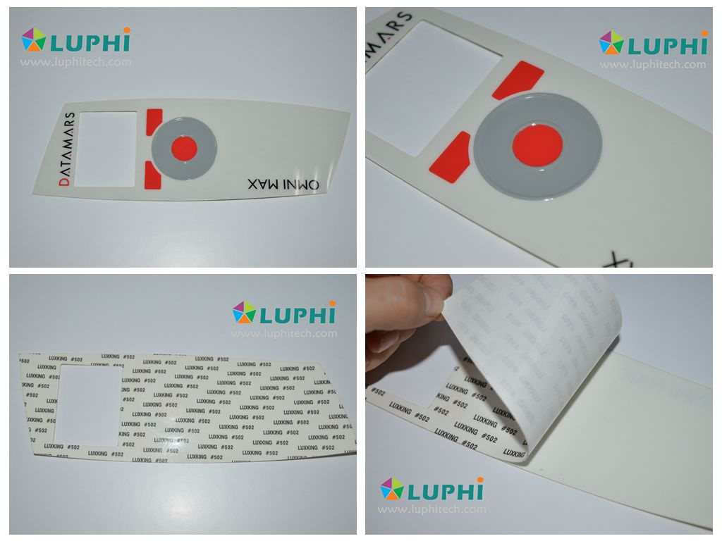 Rim Embossed Button Membrane Graphic Overlay Silk Screen Printing