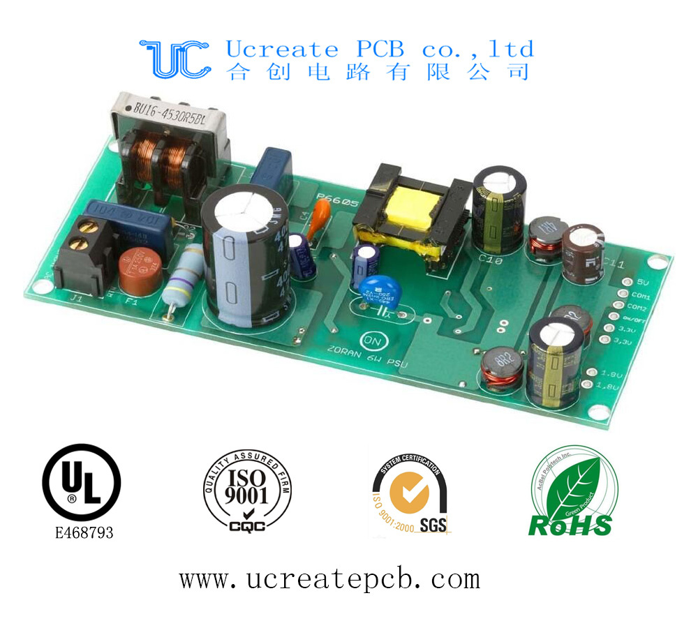 94V0 PCB for Induction Cooker with Green Solder Mask