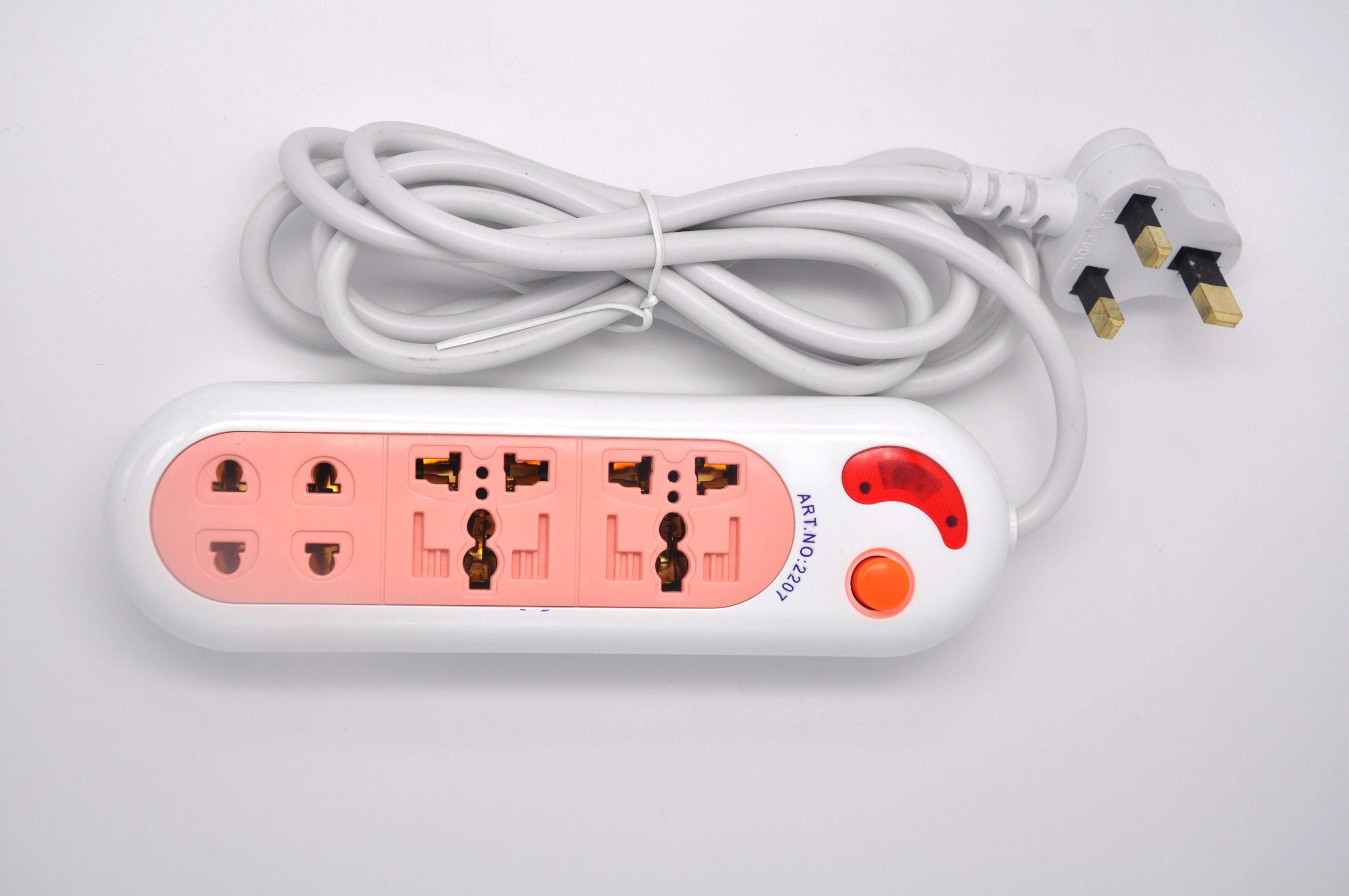 Movable Multi Function Colorful Extension Electrical Multiple Plug Socket