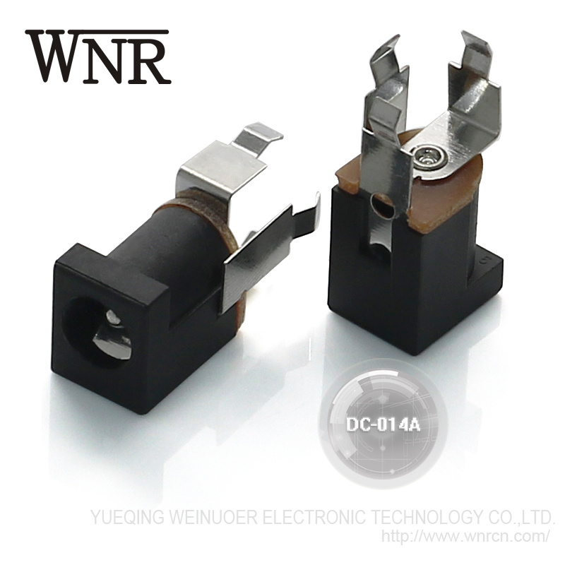 Wnre Female DC Power Socket Connector Pin DC-014A DIP DC Power Jack 3 Pin