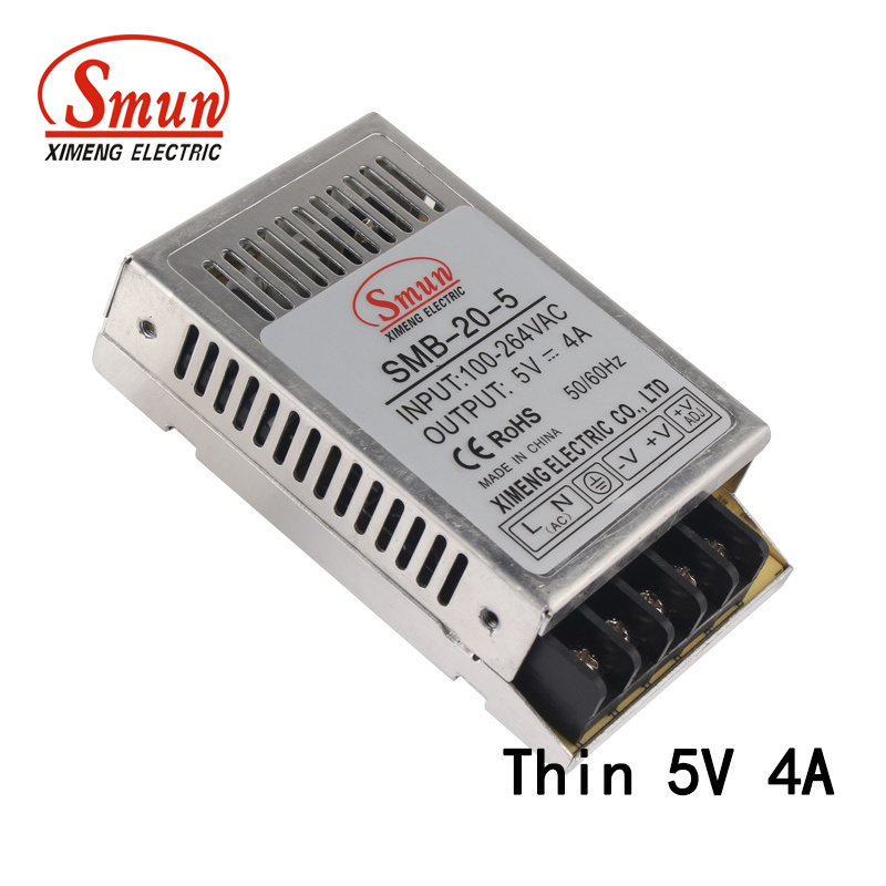 20W 5VDC 4A AC-DC Ultra Thin Switching Power Supply SMPS