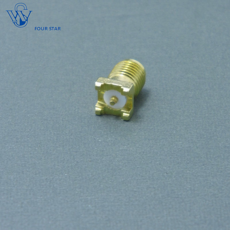 RF Coaxial SMA Female Straight Connector for PCB Surface Mount