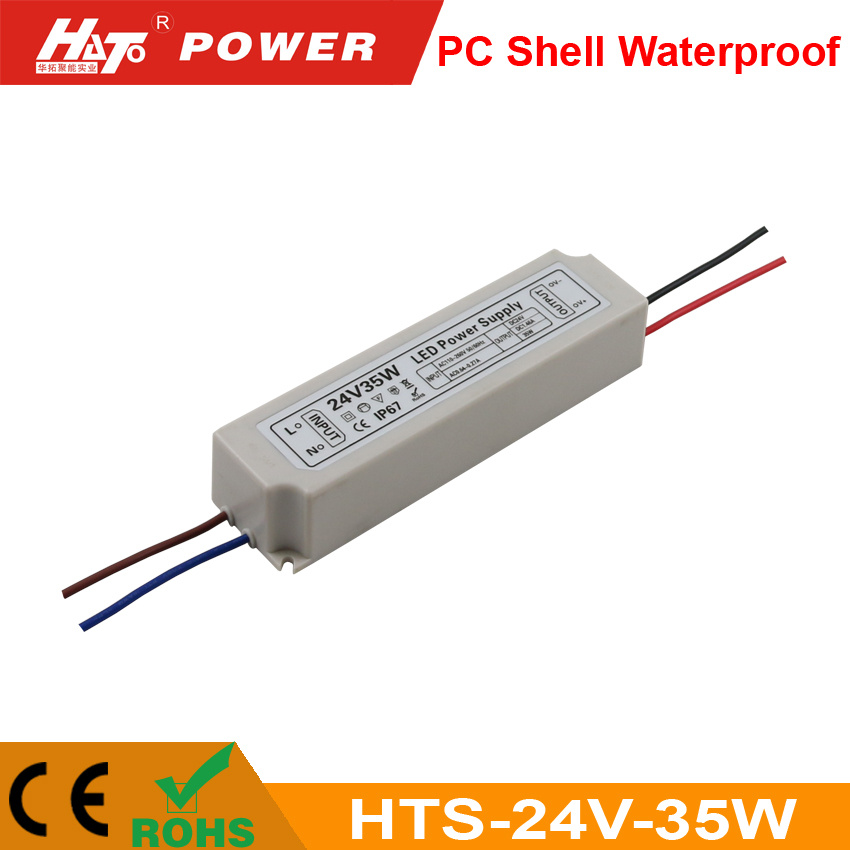 24V 35W PC Shell Waterproof LED Power Supply with Ce/RoHS