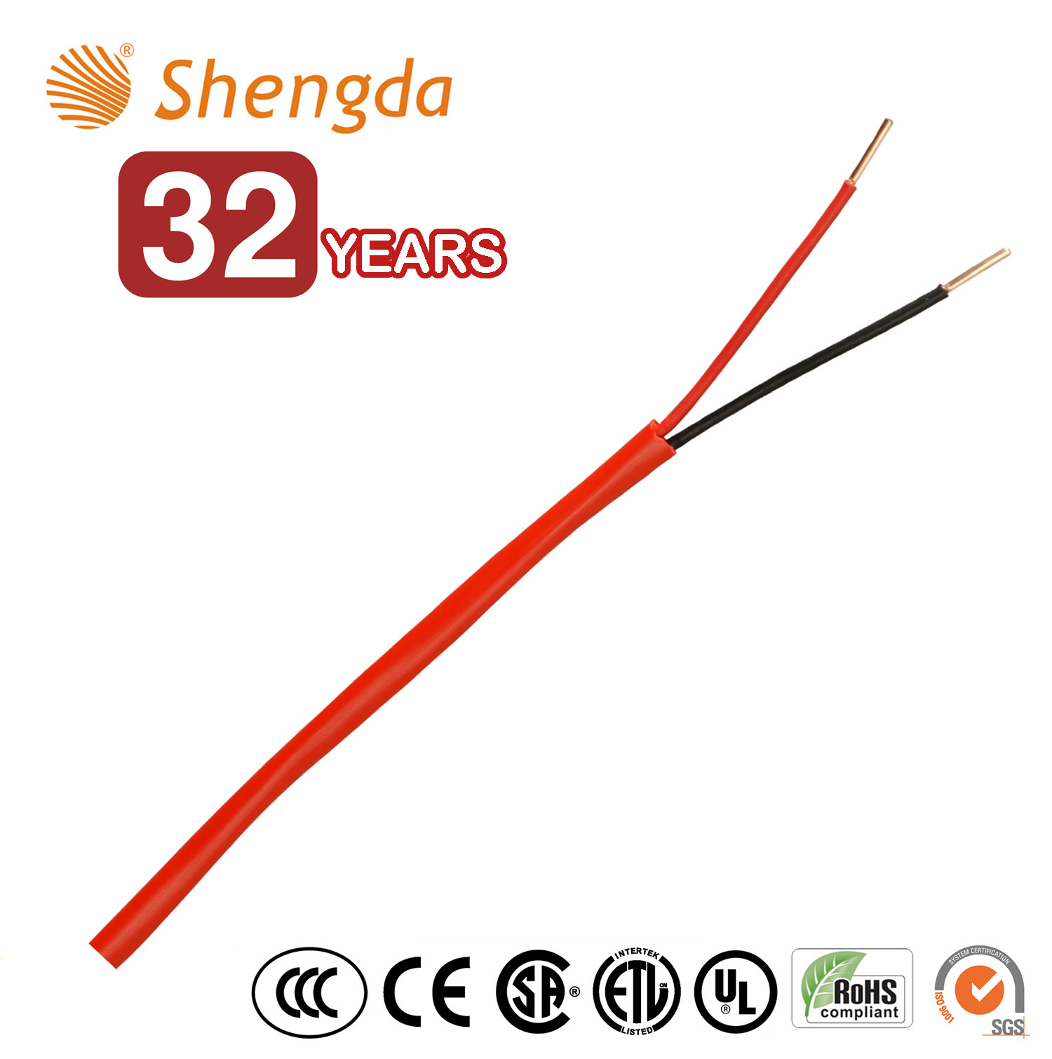 Fplp 2 Core Fire Alarm Cable Specification Apply to Burglar Alarms Fire Risistant Cable