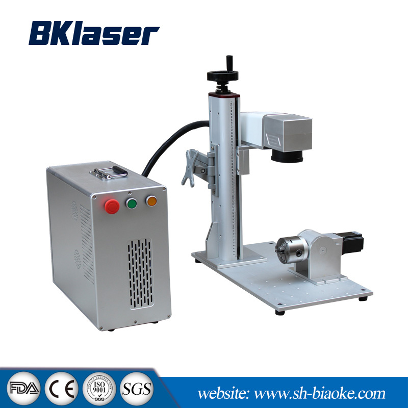 10W 20W 30W Desktop Fiber Laser Marking Machine with Rotary