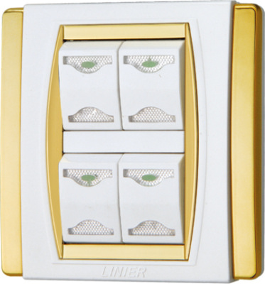 EE-HM-A04 4 Gang 1 Way Wall Switch