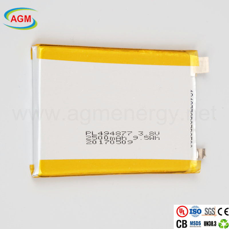 Longlife Battery Pl494877 3.8V 2500mAh 9.5wh Lithium Polymer