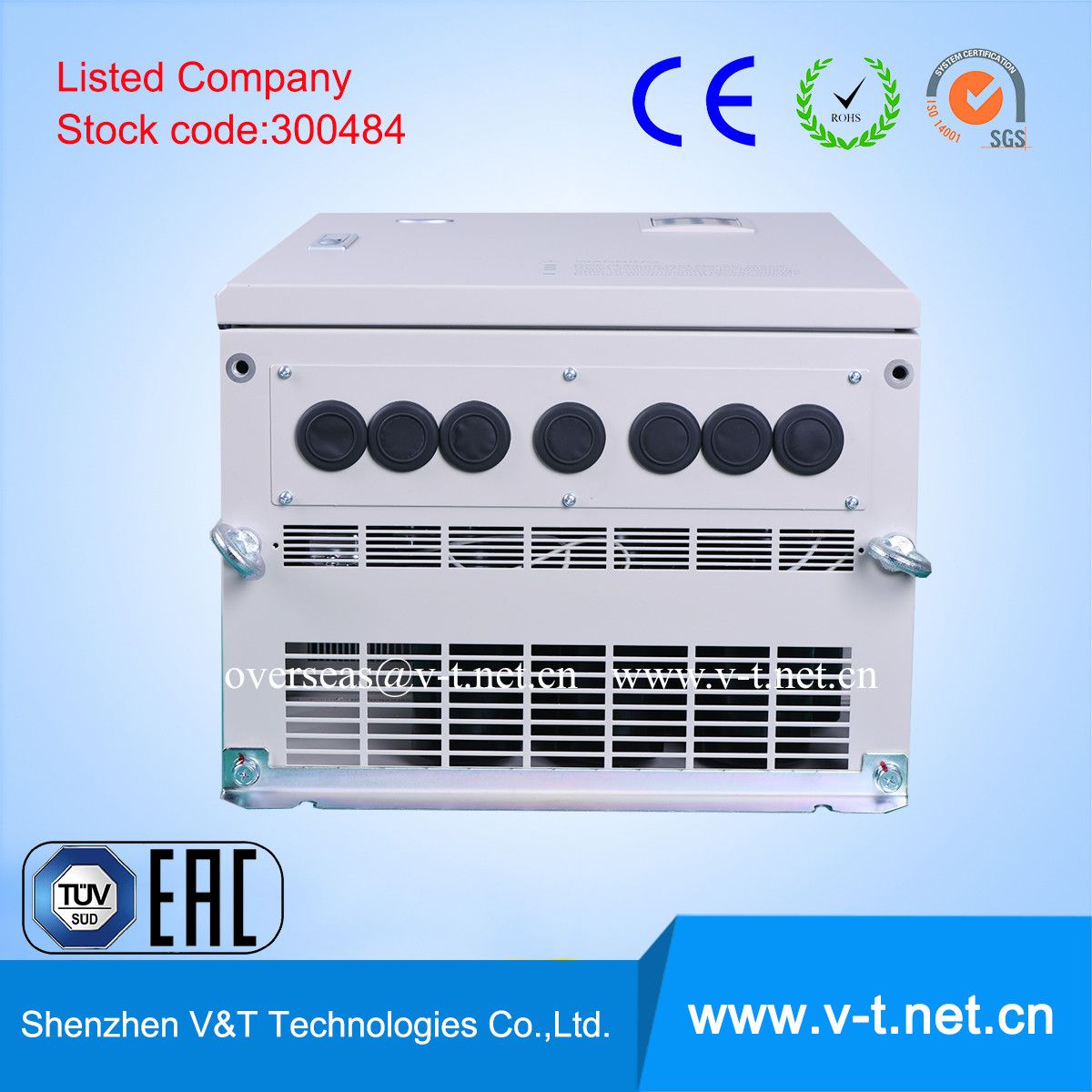 V&T 3 Phase 90 to 110kw AC Drive, Senser-Less Vector Control Frequency Inverter for Induction Motor