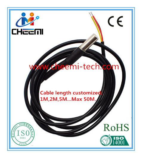 Waterproof Digital Temperature Probe/Sensor with Dallas Ds18b20 Chip