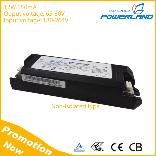 TUV Approval 65-80V Output 12W 150mA Non-Isolated LED Driver