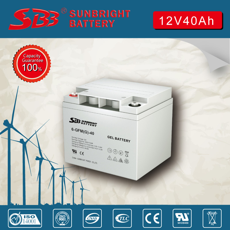 Gel Battery 12V40ah Deep Cycle for Clean Energy