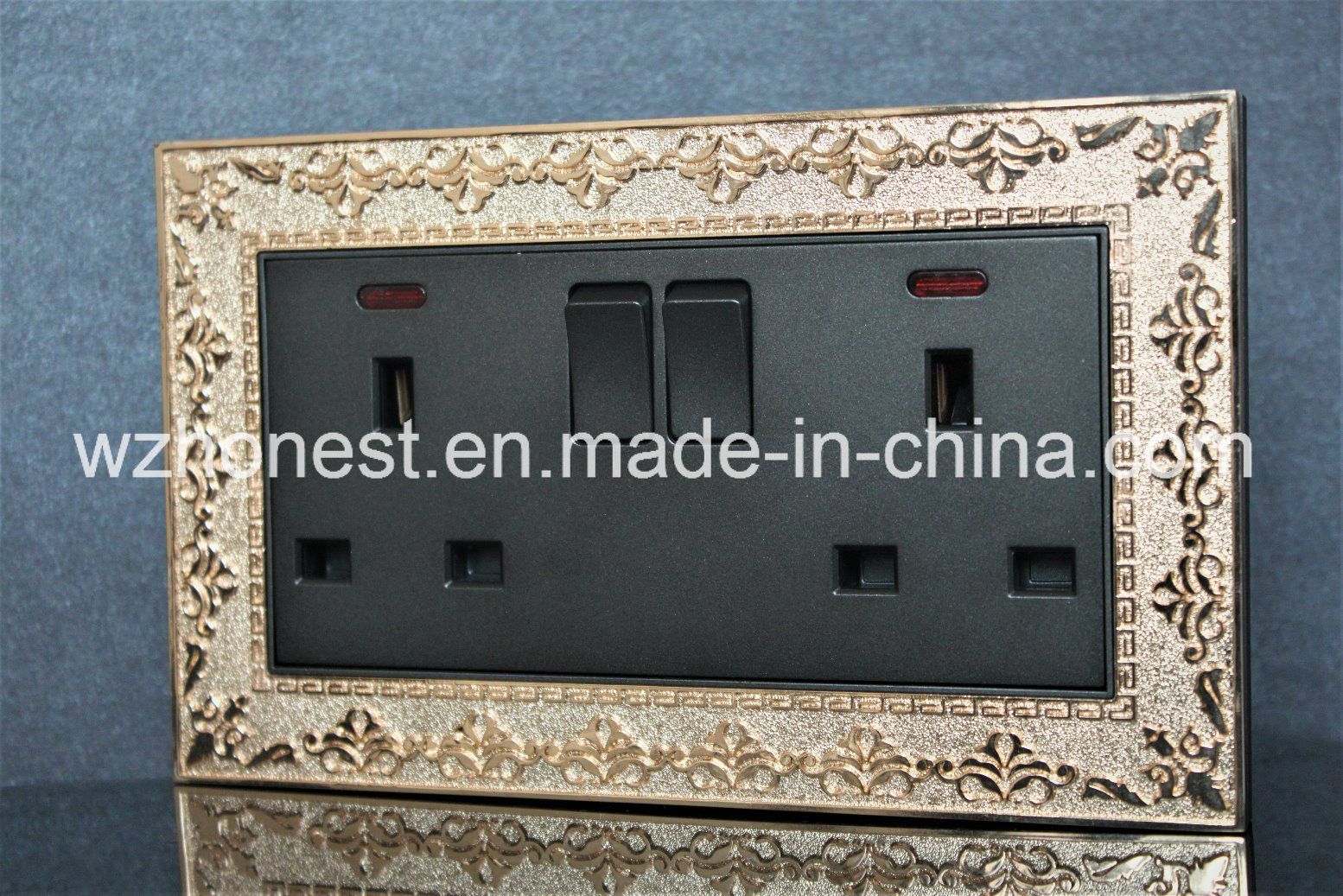 3*6 Inch British Standard Double 13A Switched Socket