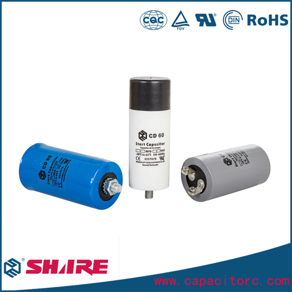 250VAC 100UF CD60 Aluminum Electrolytic Capacitor