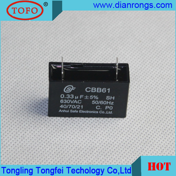 AC Motor Fan Cbb61 15UF 450VAC Capacitor