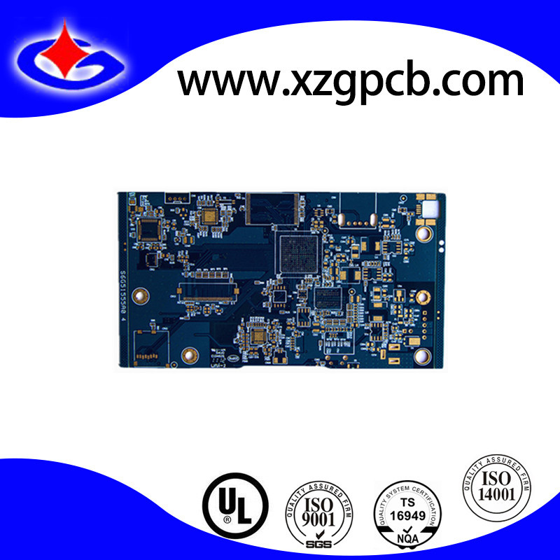 4layers Blue Mask PCB Board with 0.25mm BGA