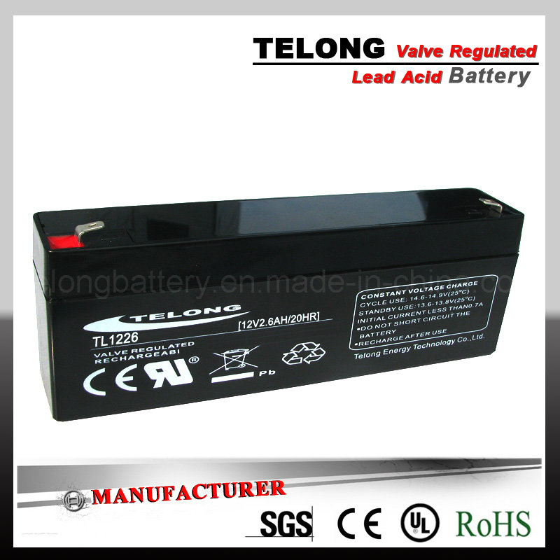AGM Sealed Lead Acid Battery 12V 2.6ah