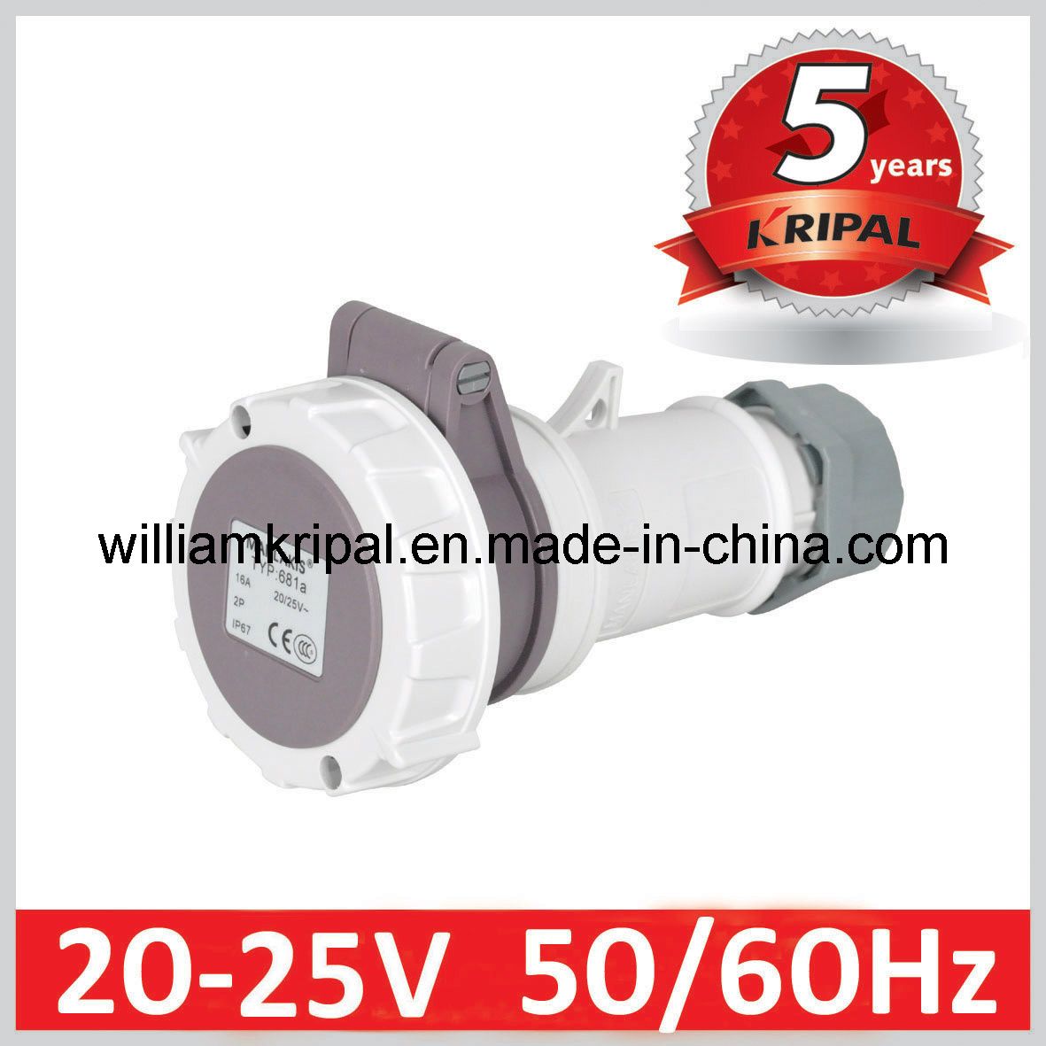 IP67 2p 16A Low Voltage Cable Connector